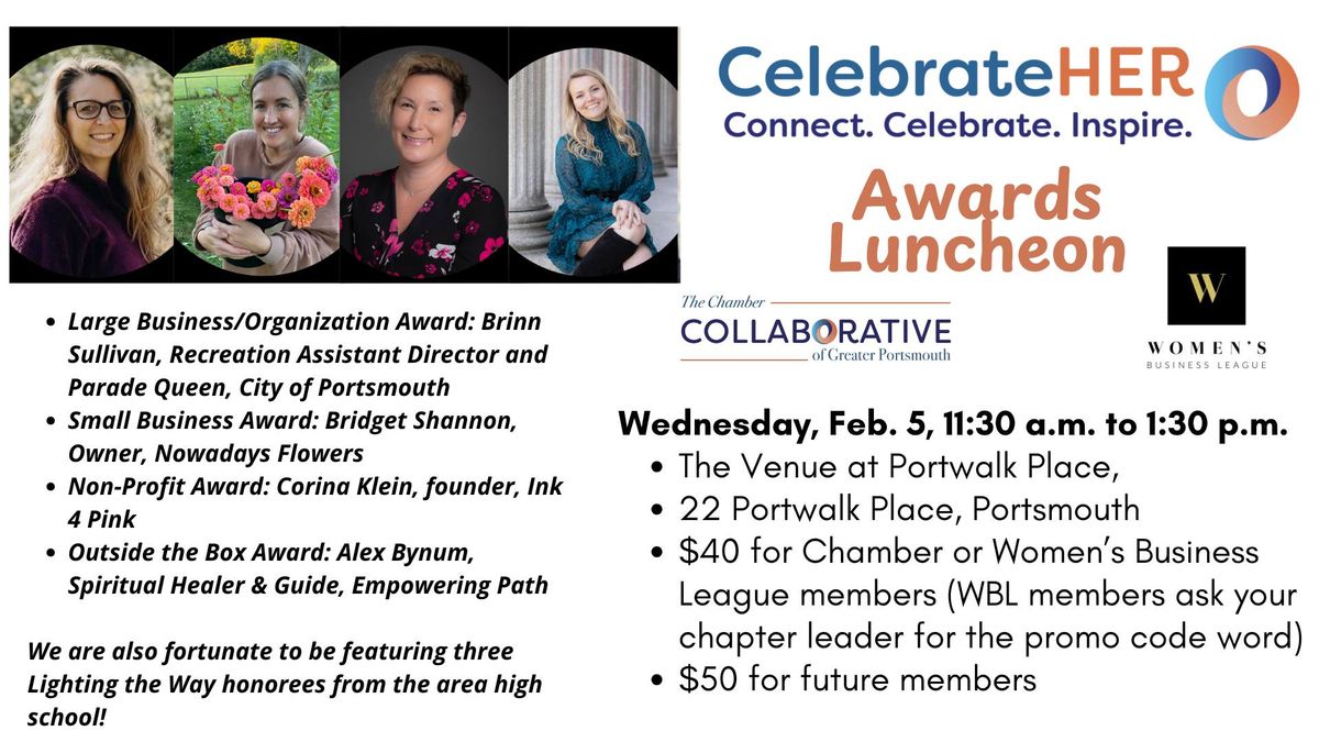 CelebrateHER Awards Luncheon in partnership with the Women\u2019s Business League