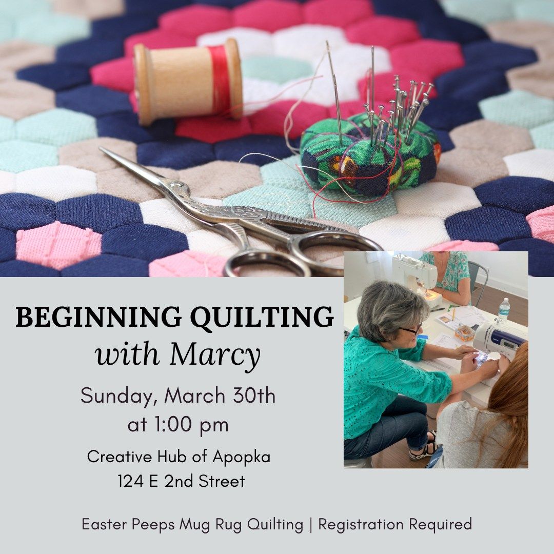 Beginning Quilting with Marcy |  Marcy 30th | Easter Mug Rug