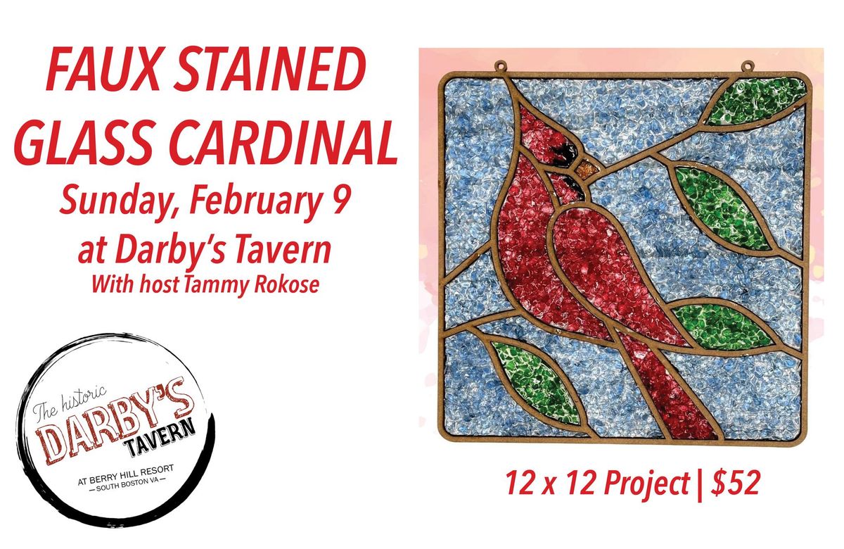 Faux Stained Glass Cardinal Class