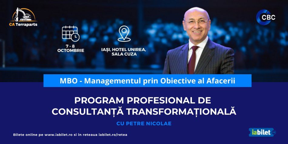 Program profesional de consultanta transformationala \u201cMBO, Managementul prin Obiective al Afacerii\u201d