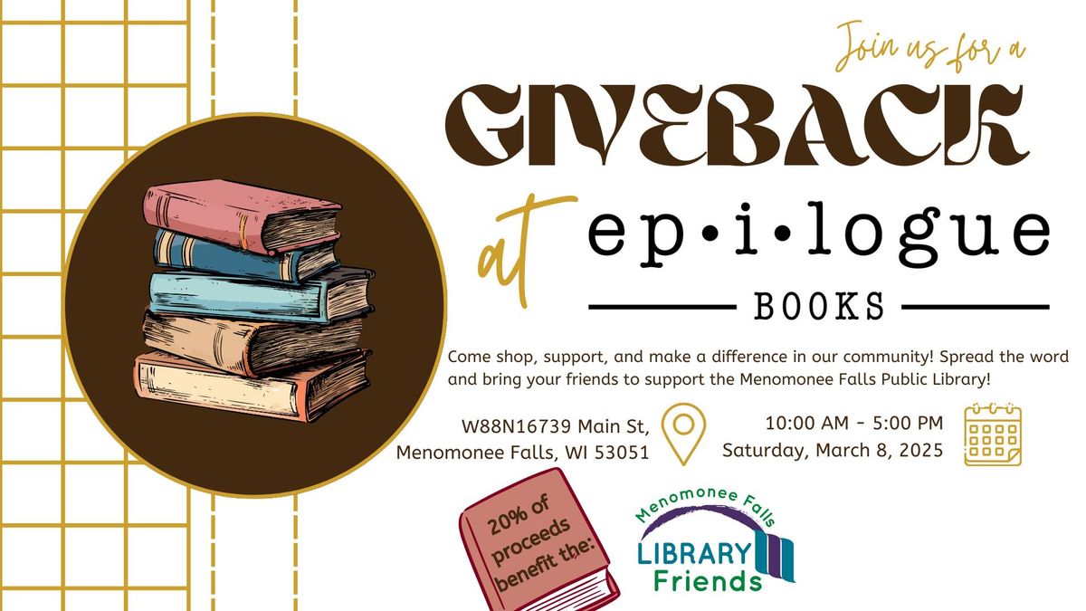 Epilogue Books Giveback Event