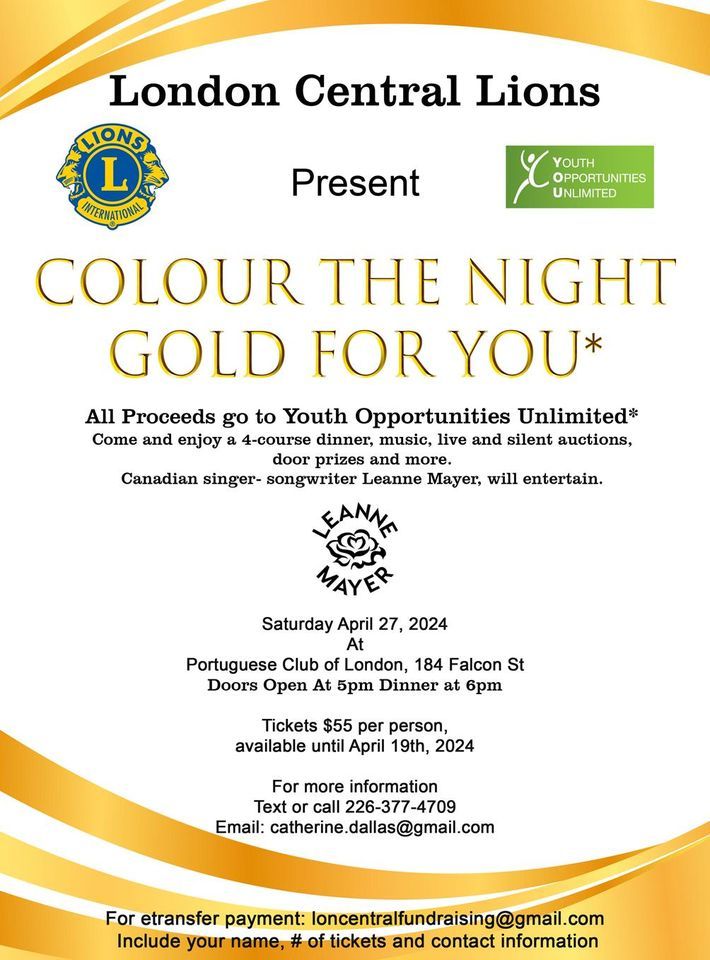 Colour the Night Gold for YOU