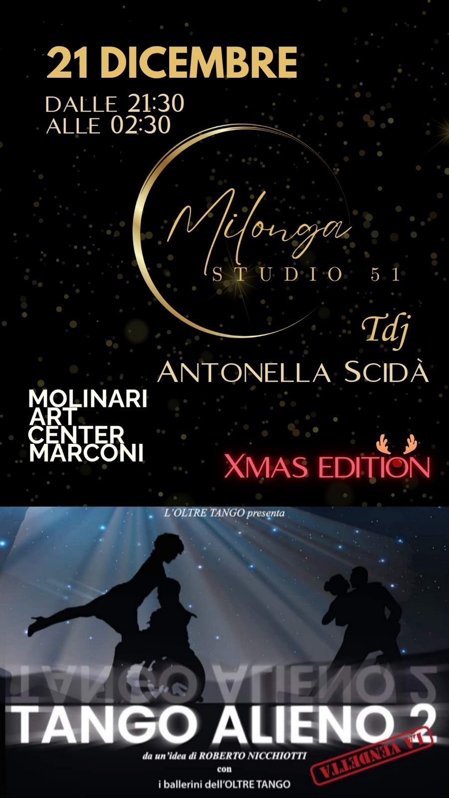 MILONGA STUDIO 51 - 21 Dicembre 2024 - TJ Antonella SCIDA'