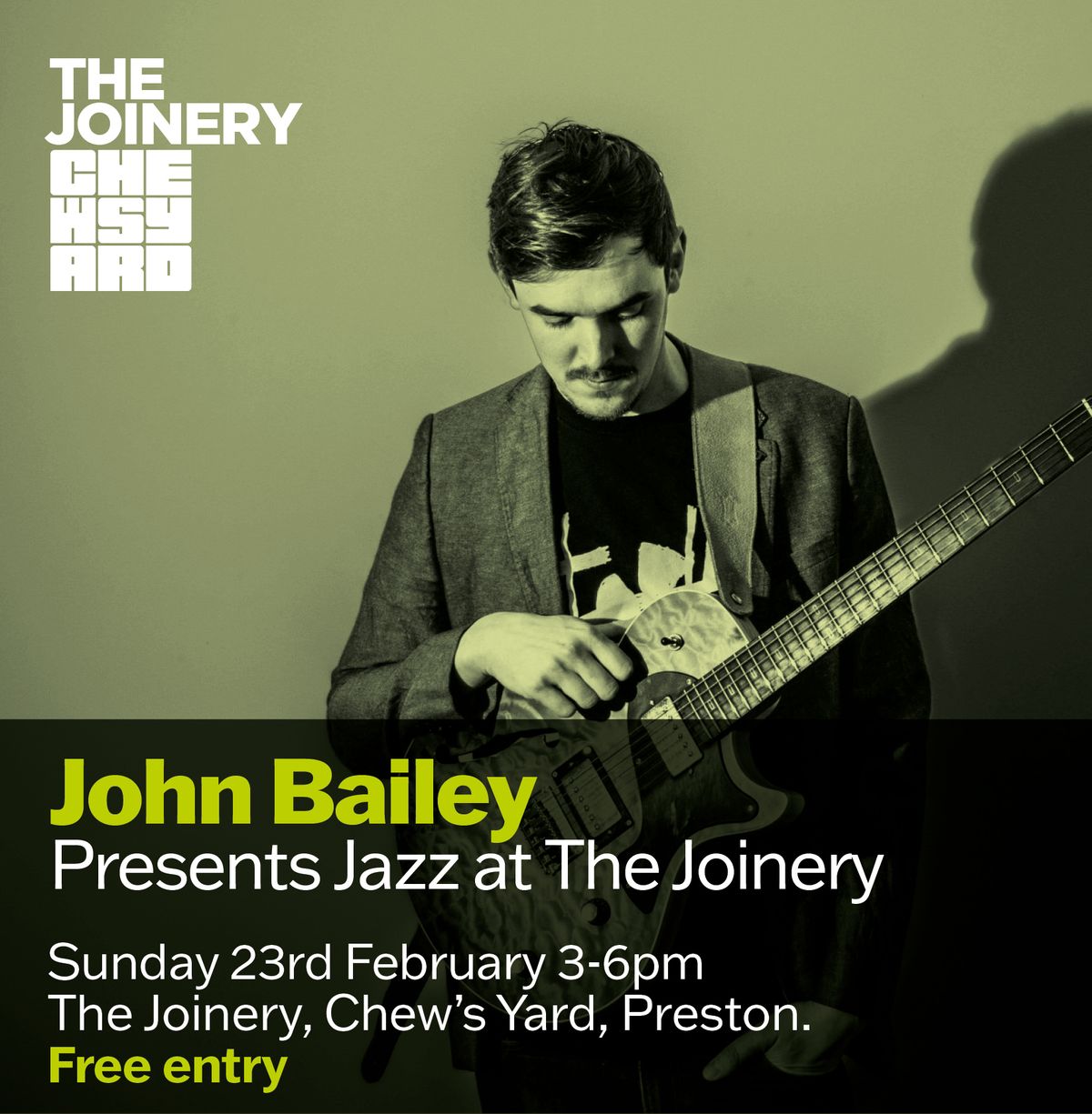 UK jazz guitarist John Bailey presents some of finest Jazz musicians in the UK. Free entry