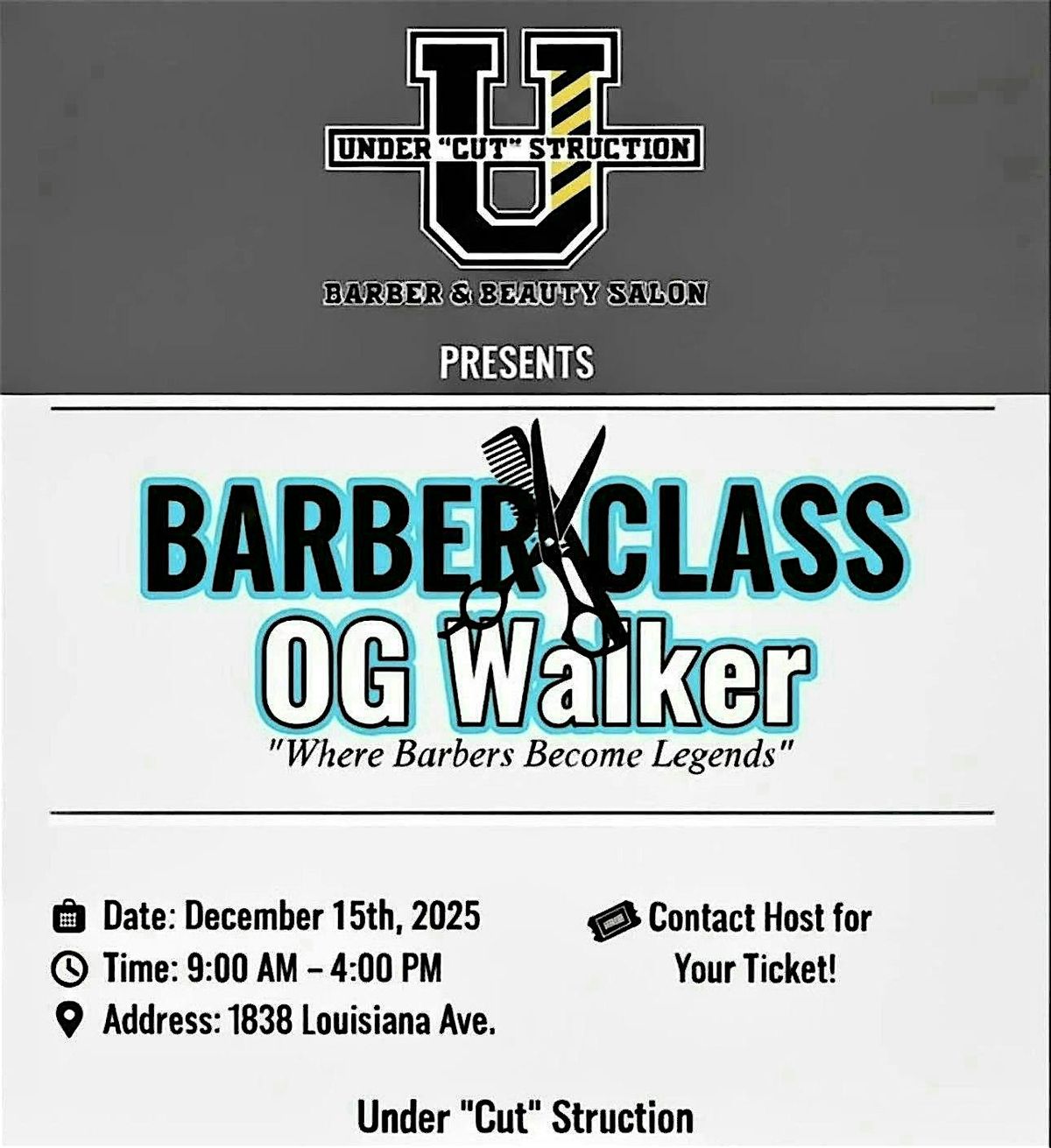 Barber Class w\/ OG Walker