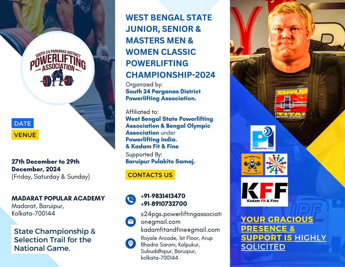 West Bengal State Powerlifting championship-2024