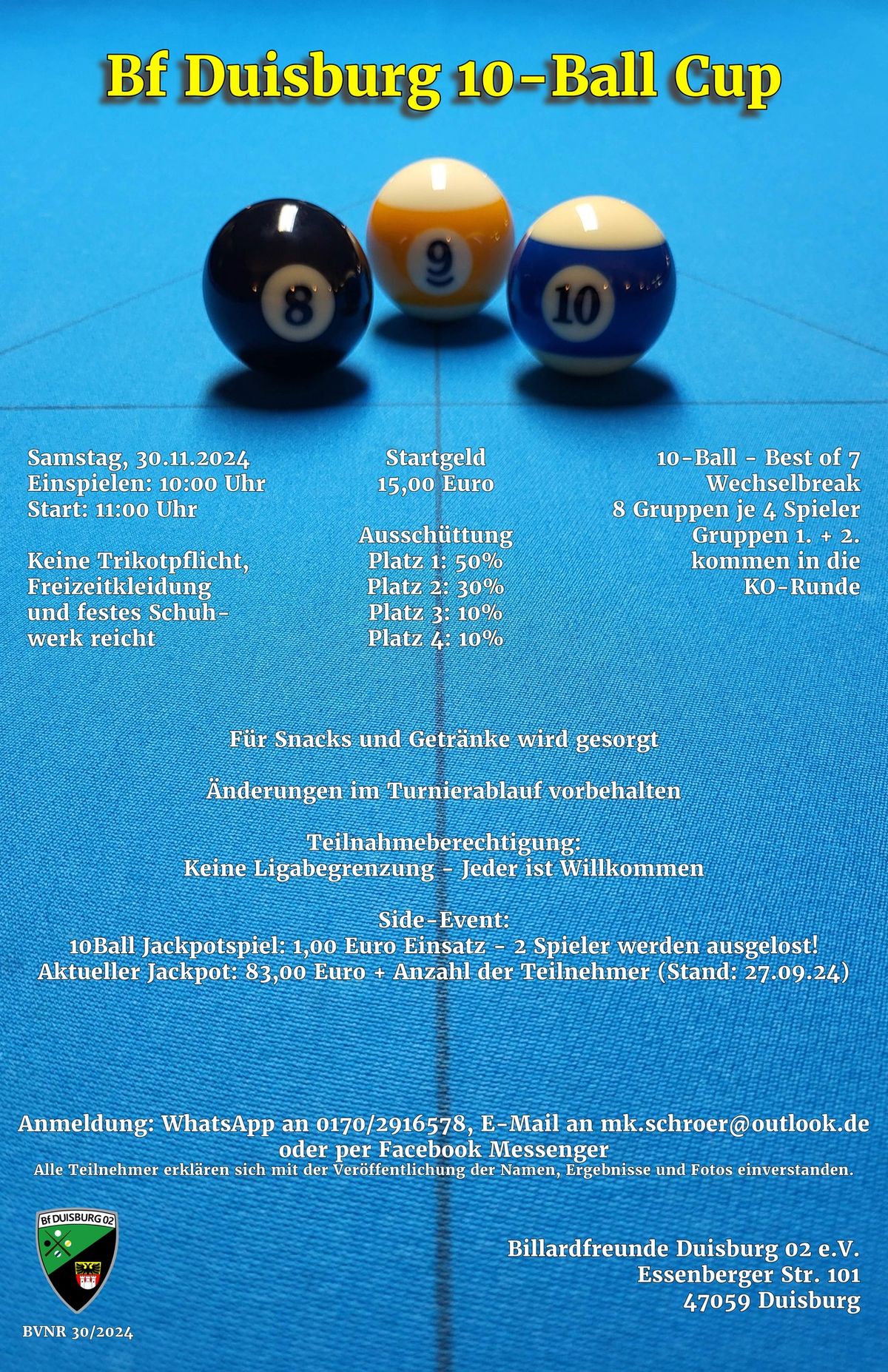 Bf Duisburg 10-Ball Cup