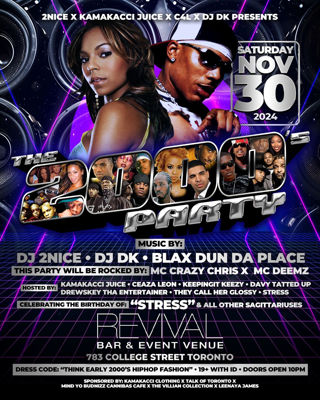 The 2000's Party Saturday Nov 30th 2024 @ REVIVAL!