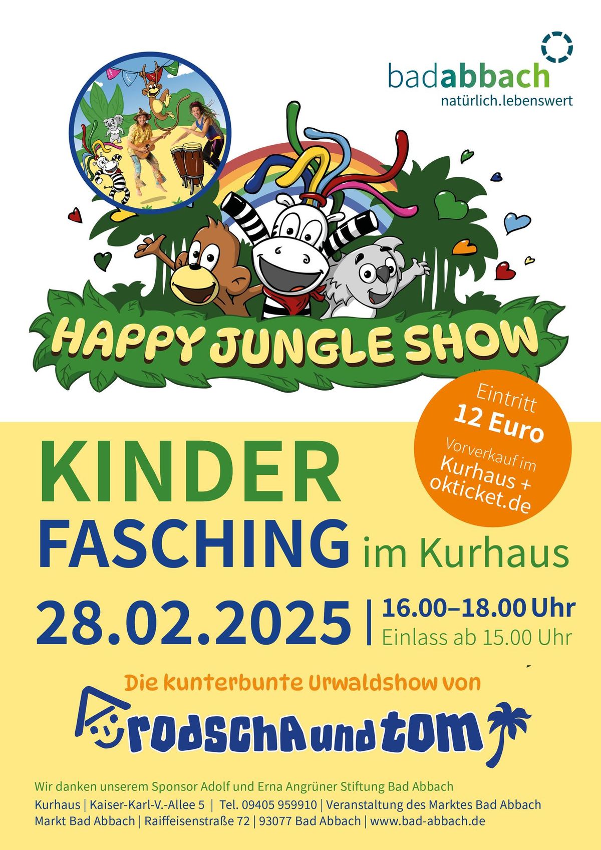 Kinderfasching mit Rodscha aus Kambodscha & Tom Palme (Happy Jungle Show)