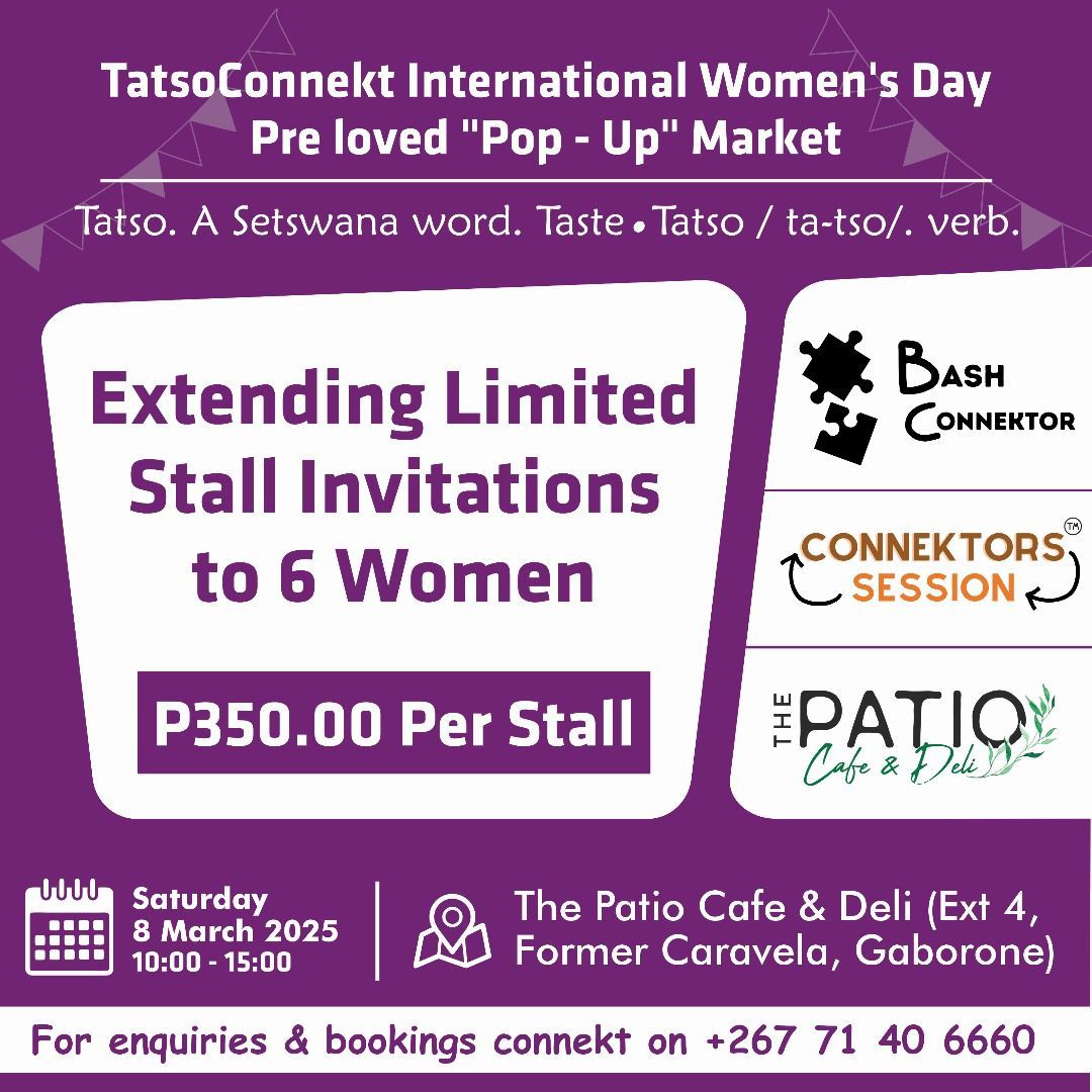 TatsoConnekt International Women's Day Pre loved "Pop - Up" Market 