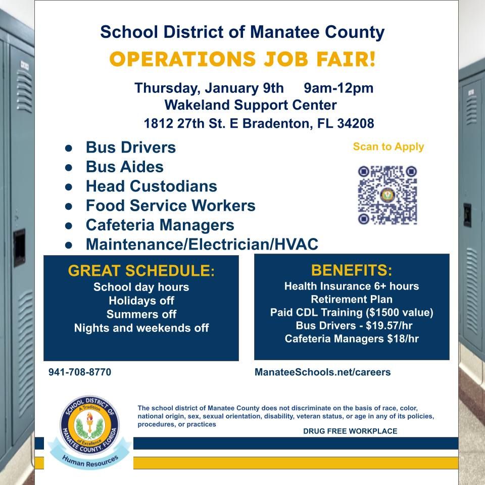 School District of Manatee County Operations Job Fair