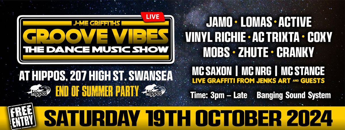 The Groove Vibes Show presents: "Rave Vibes Special" @Hippos, Swansea