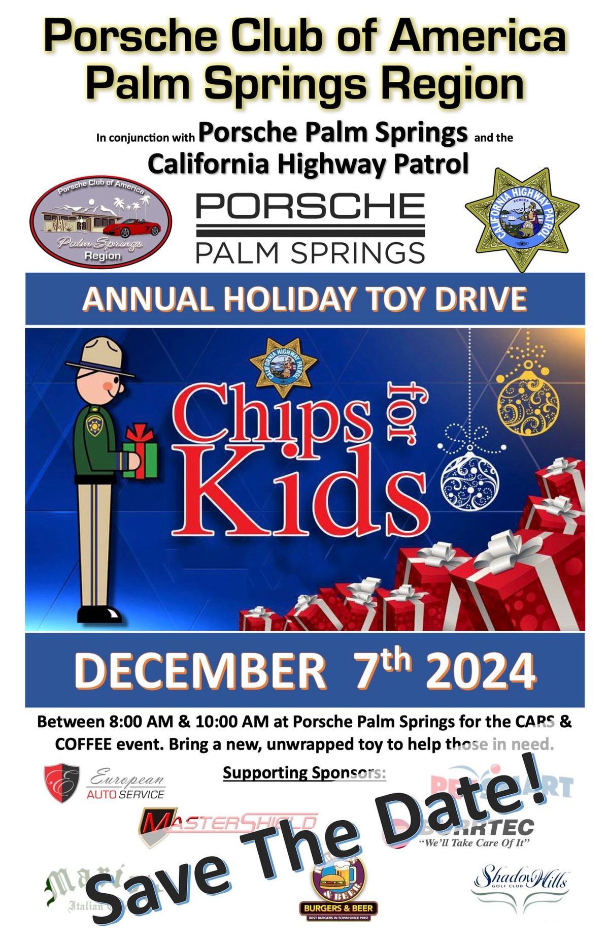 CHiPs for Kids Toy Drive - Cars & Coffee