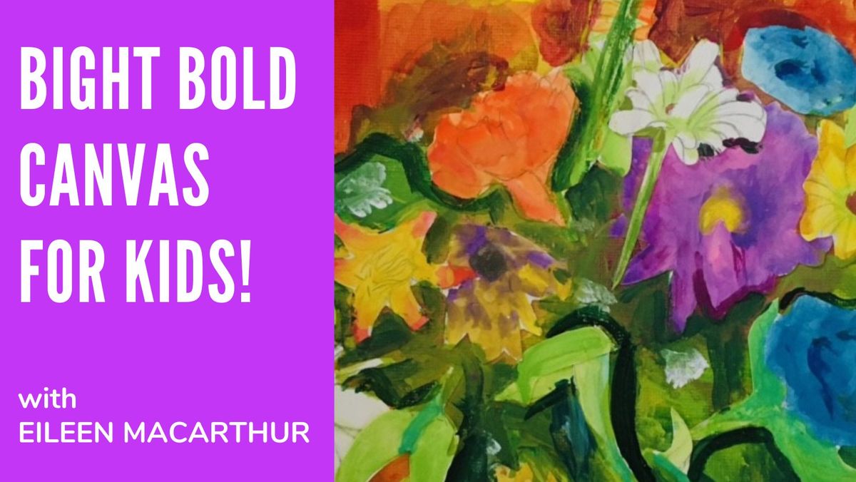 BRIGHT BOLD CANVAS FOR KIDS! PAINTING BIG ABSTRACTS