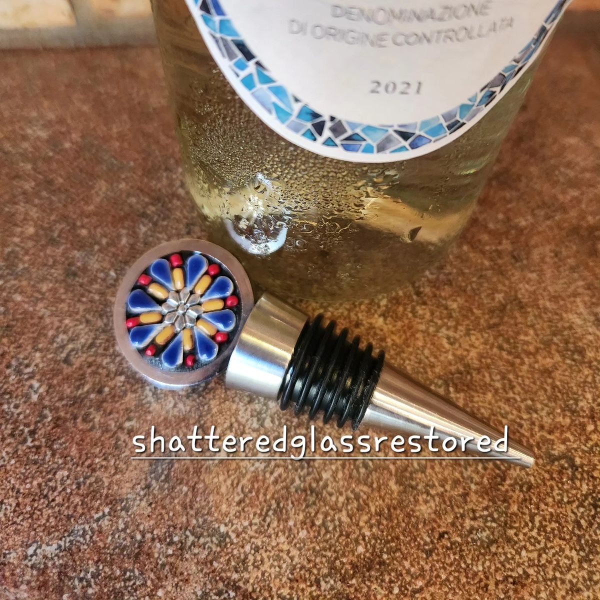 Mosaic Wine Bottle Stopper & Sip Class