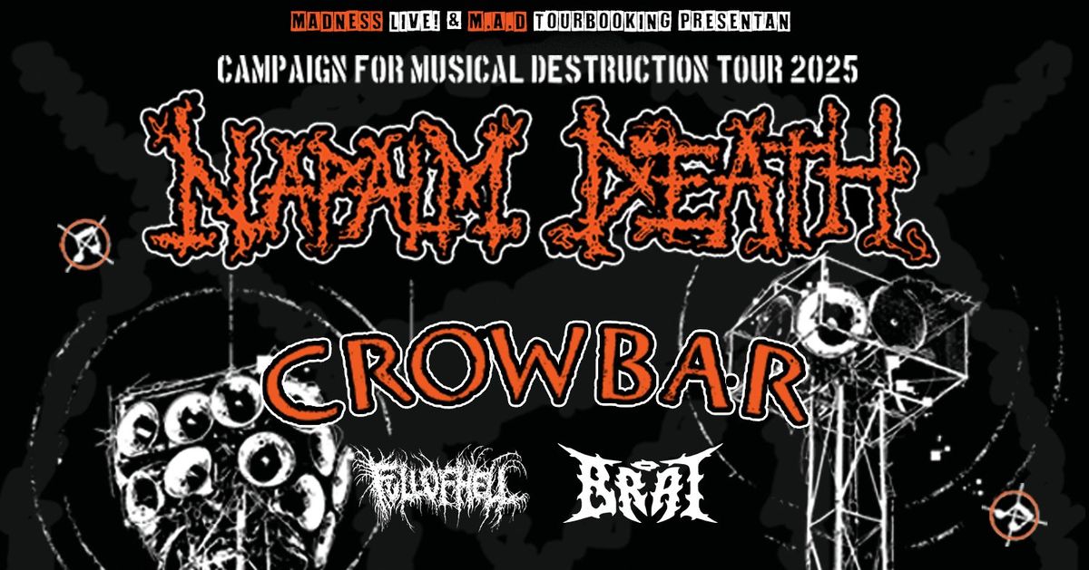 Napalm Death + Crowbar + Full of Hell + The Brat (Barcelona)