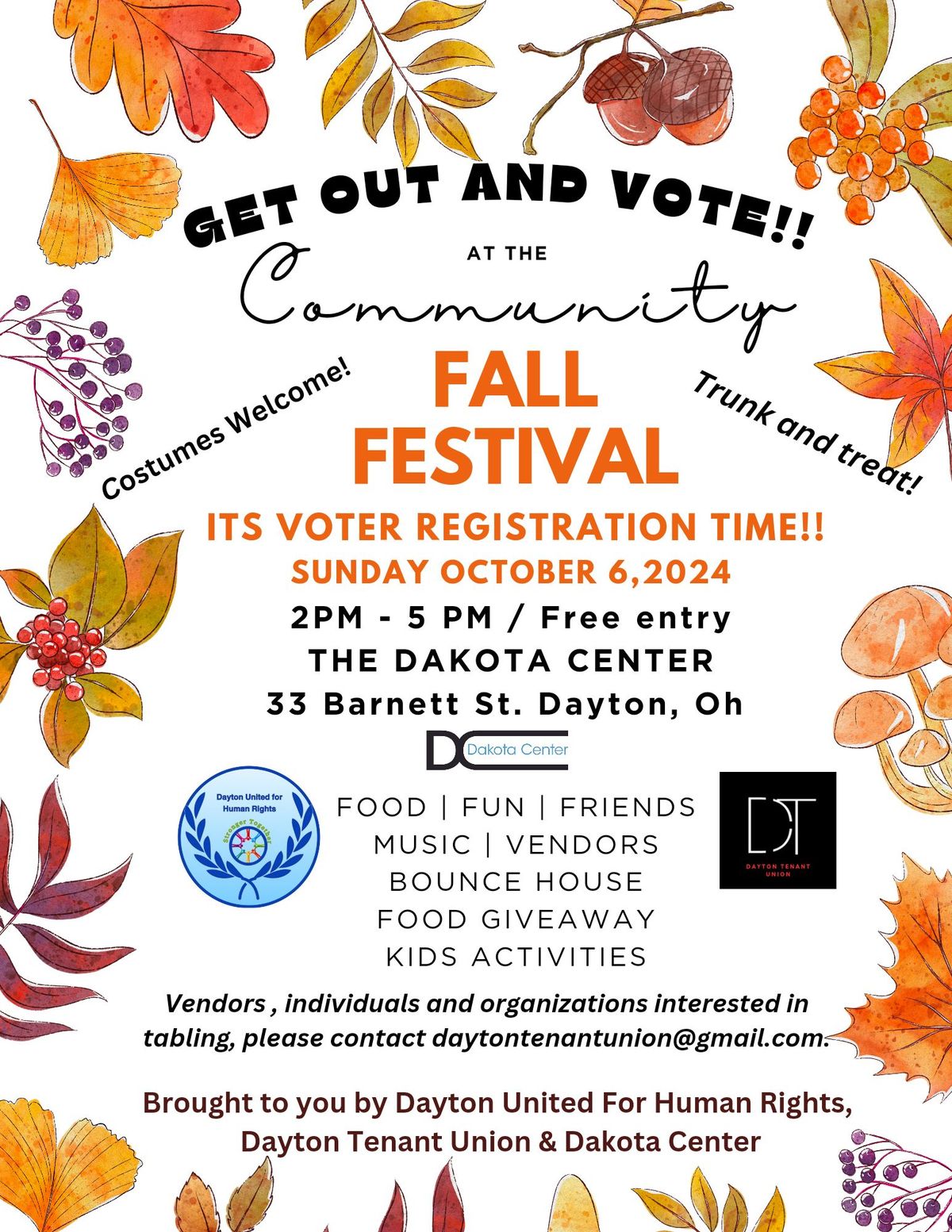 Fall Festival - VOTER REGISTRATION!