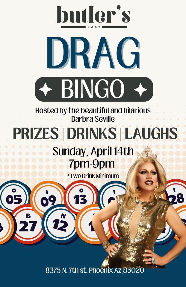Drag Bingo with Barbra Seville at Butler's Easy!