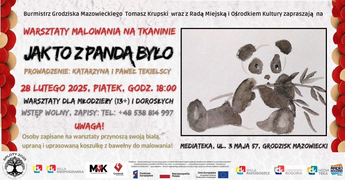 JAK TO Z PAND\u0104 BY\u0141O - warsztaty malowania na tkaninie K. i P. Tekielscy