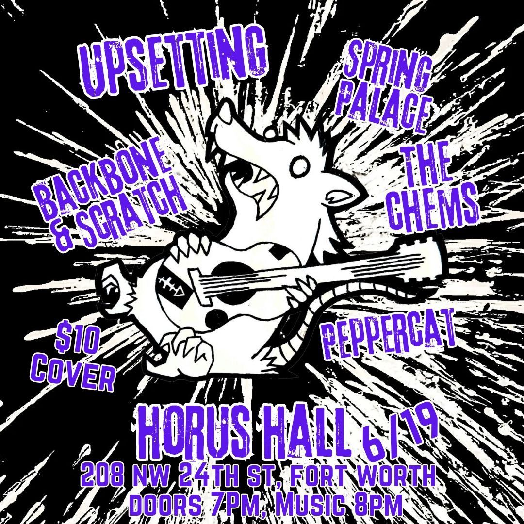 Upsetting, Spring Palace, The Chems, Backbone & Scratch, Peppercat LIVE AT HORUS HALL