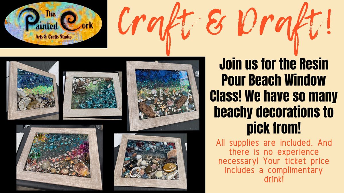 Craft & Draft ~ Beach Window Resin Pour!