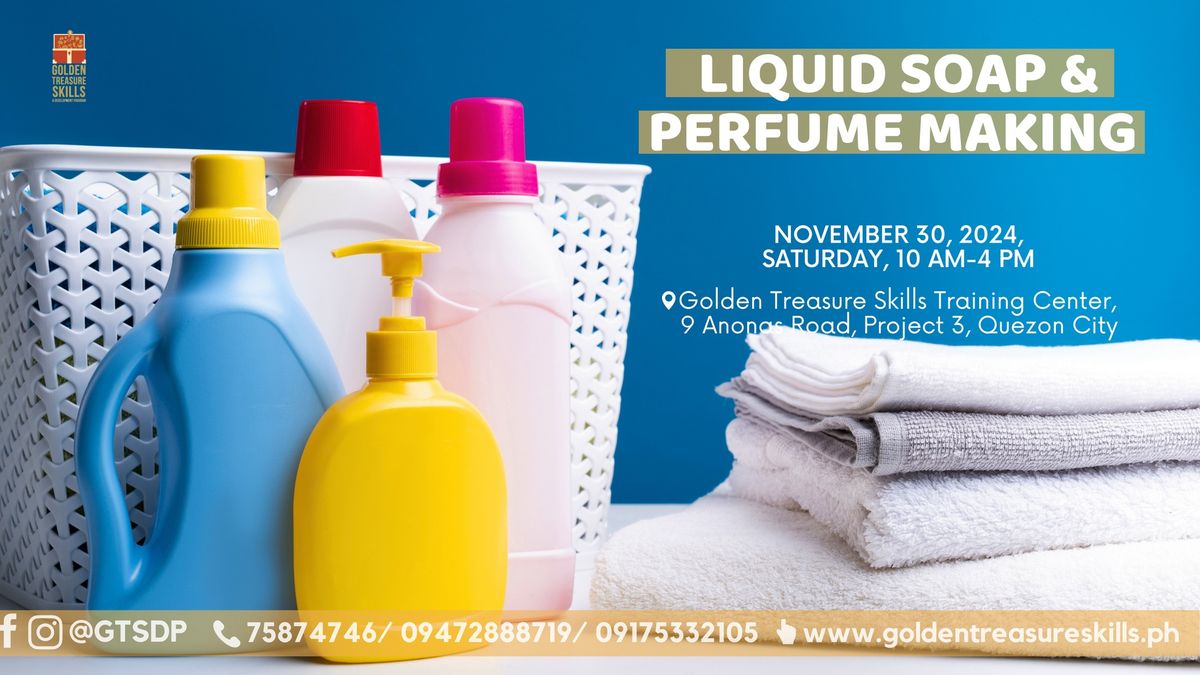 Soap and Perfume Making Seminar- WEEKEND CLASS