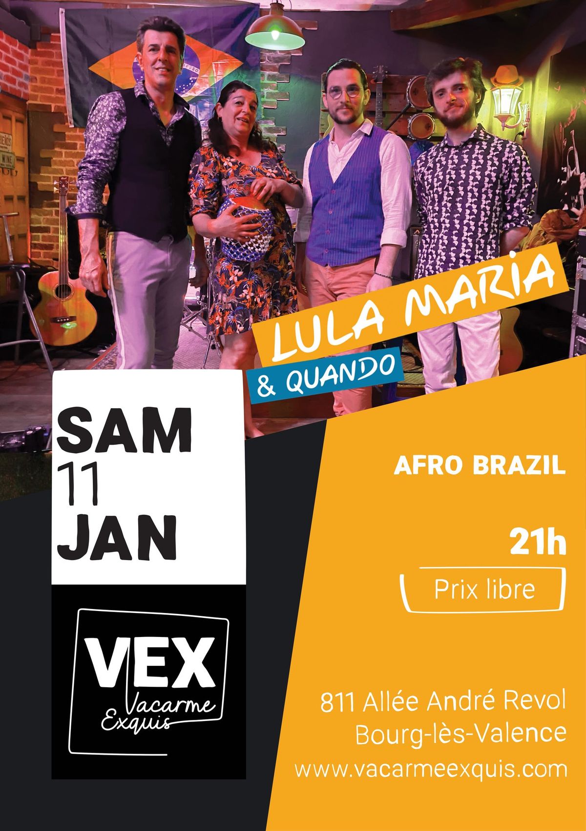 Lula Maria & Quando au Vacarme Exquis - Concert live - Afro Brazil