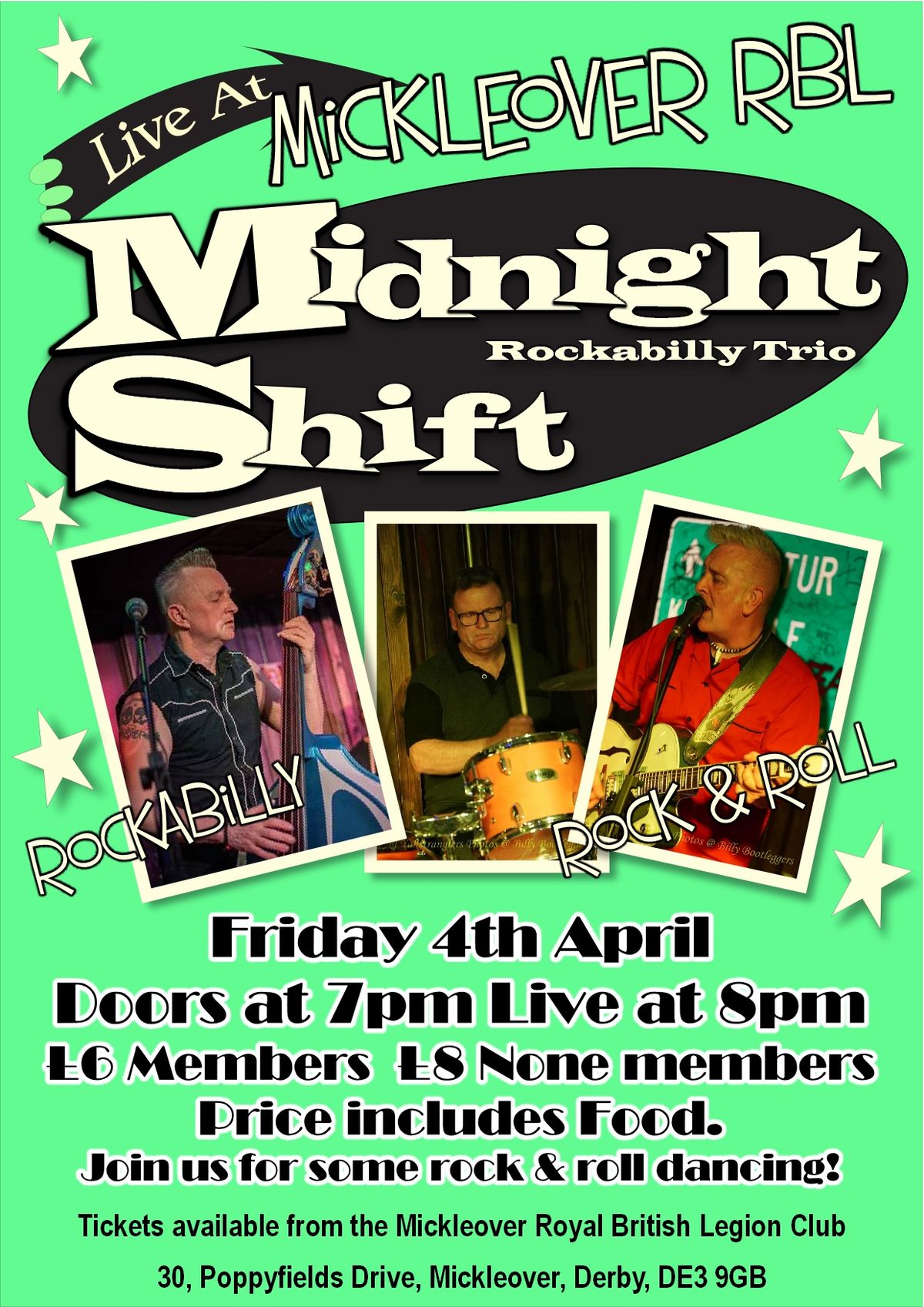 Midnight Shift Rockabilly Trio at Mickleover RBL Club