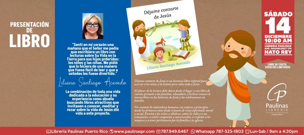 Presentaci\u00f3n del Libro Infantil "D\u00e9jame contarte de Jes\u00fas" 