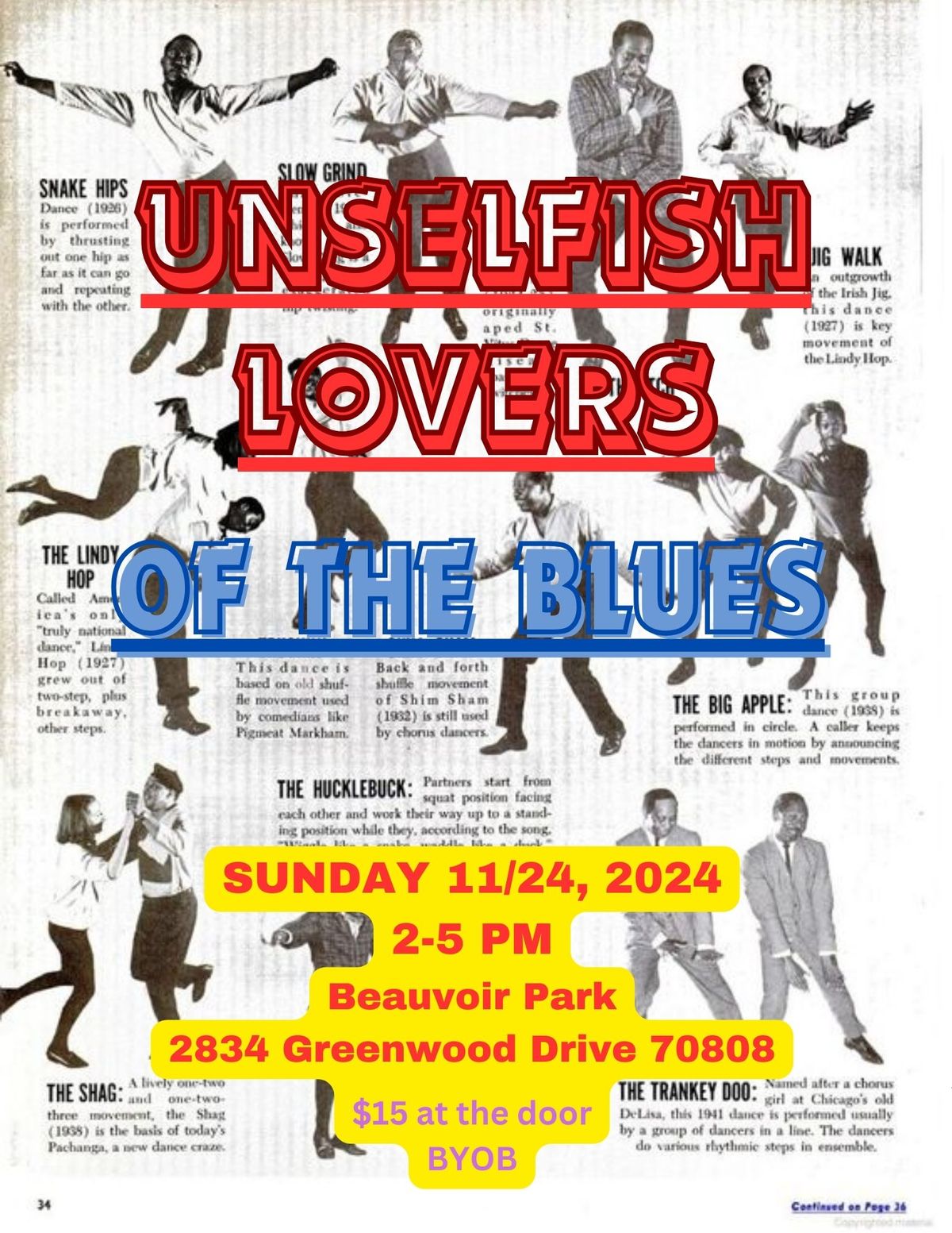 Live Blues at the Park! Unselfish Lovers of the Blues at Beauvoir Park