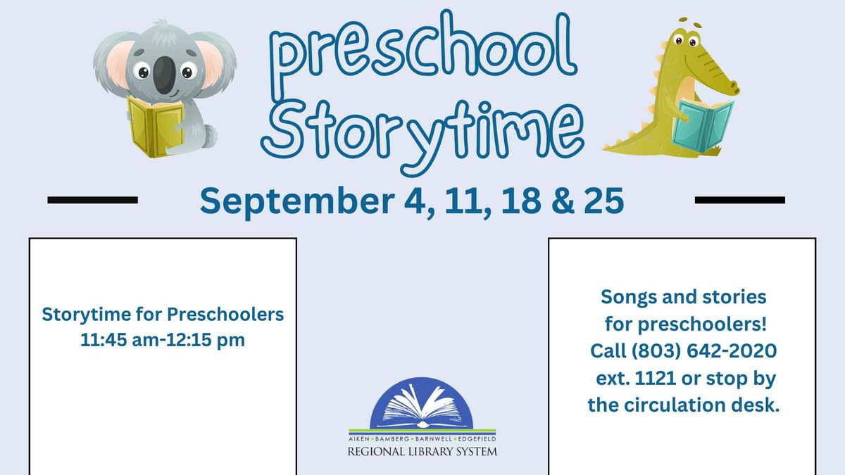 Storytime for Preschoolers