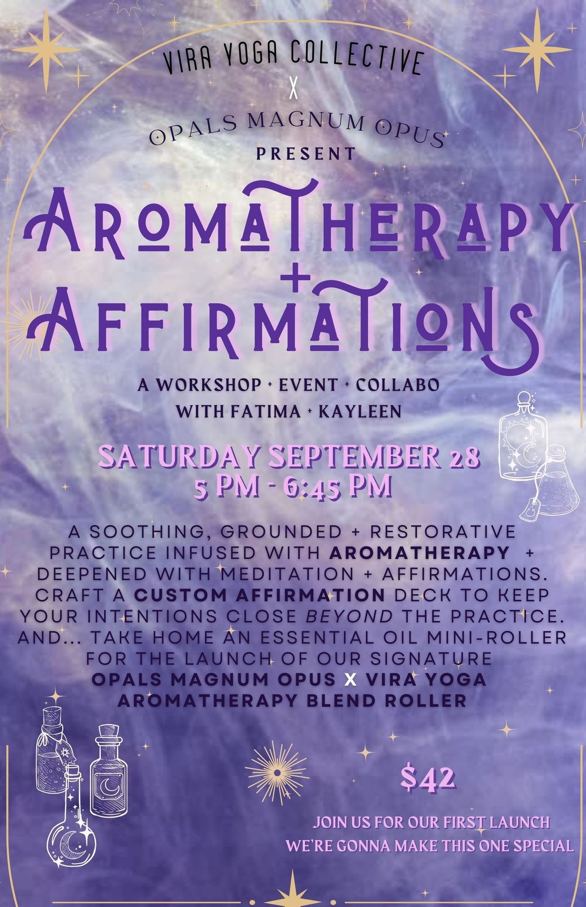 Aromatherapy and Affirmations at Vira Yoga Collective 