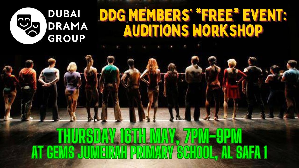 FREE DDG Members' Event: How to Prepare for an Audition