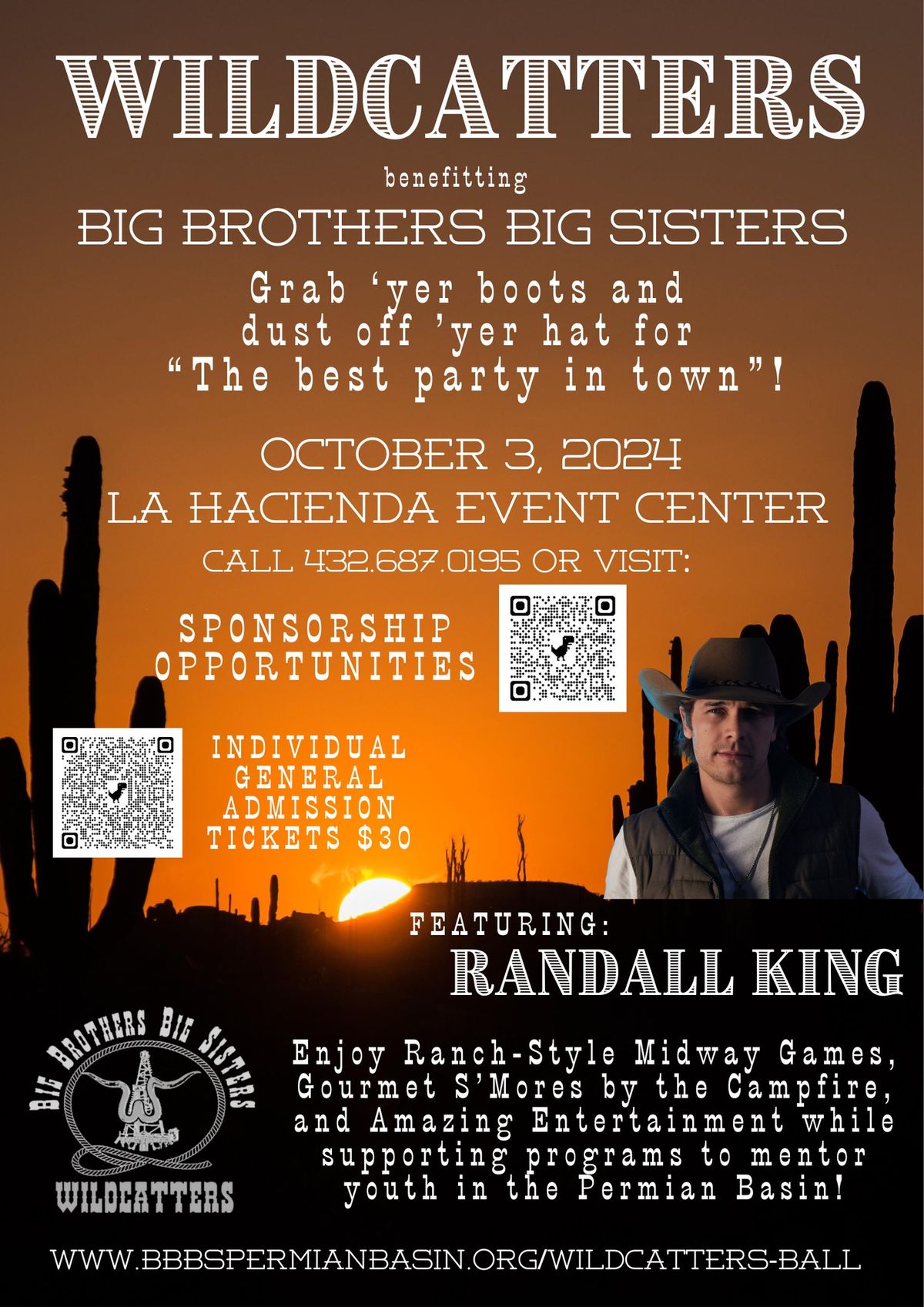 WILDCATTERS benefitting Big Brothers Big Sisters Featuring Randall King