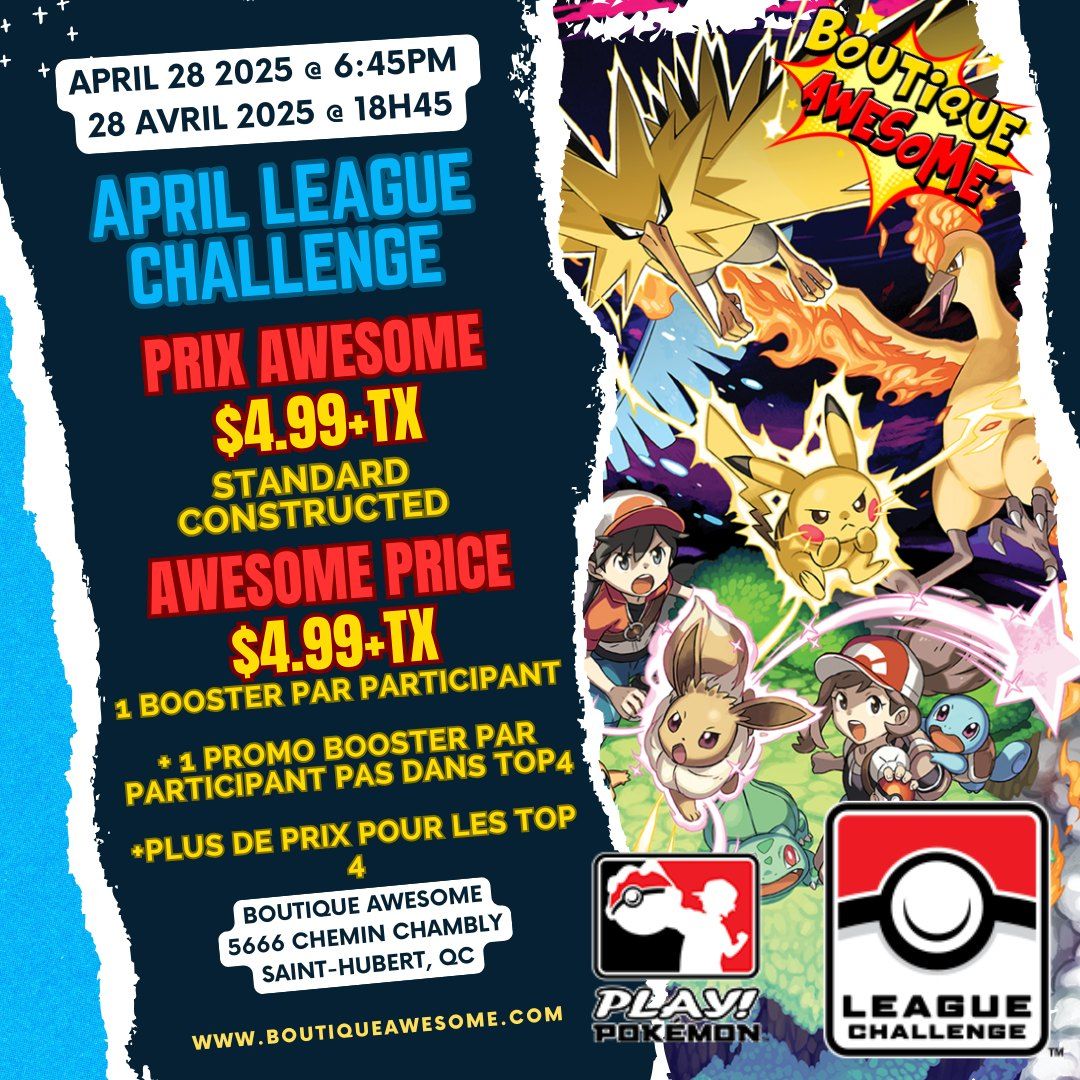 Pokemon League Challenge April 28, 2025