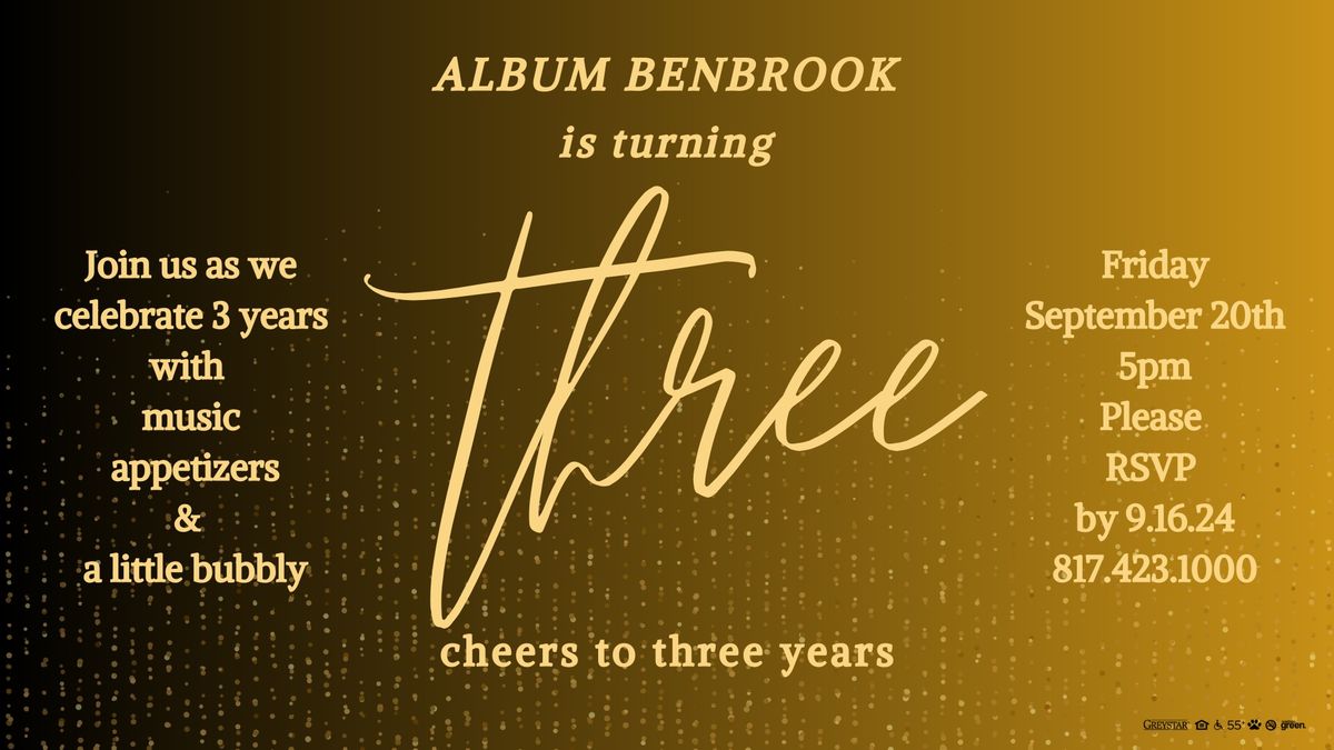 Album Benbrook 3 Year Anniversary Celebration