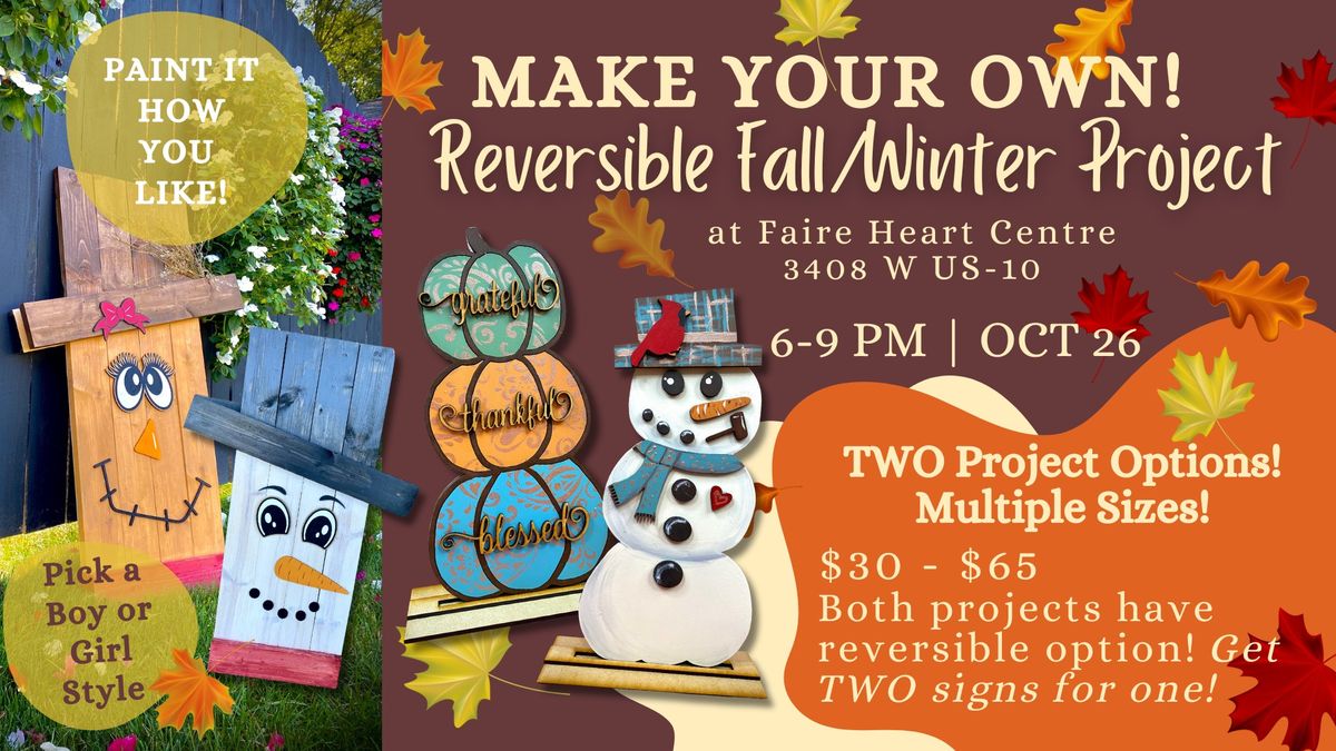 October 26th - DIY Reversible Fall\/Winter Projects!