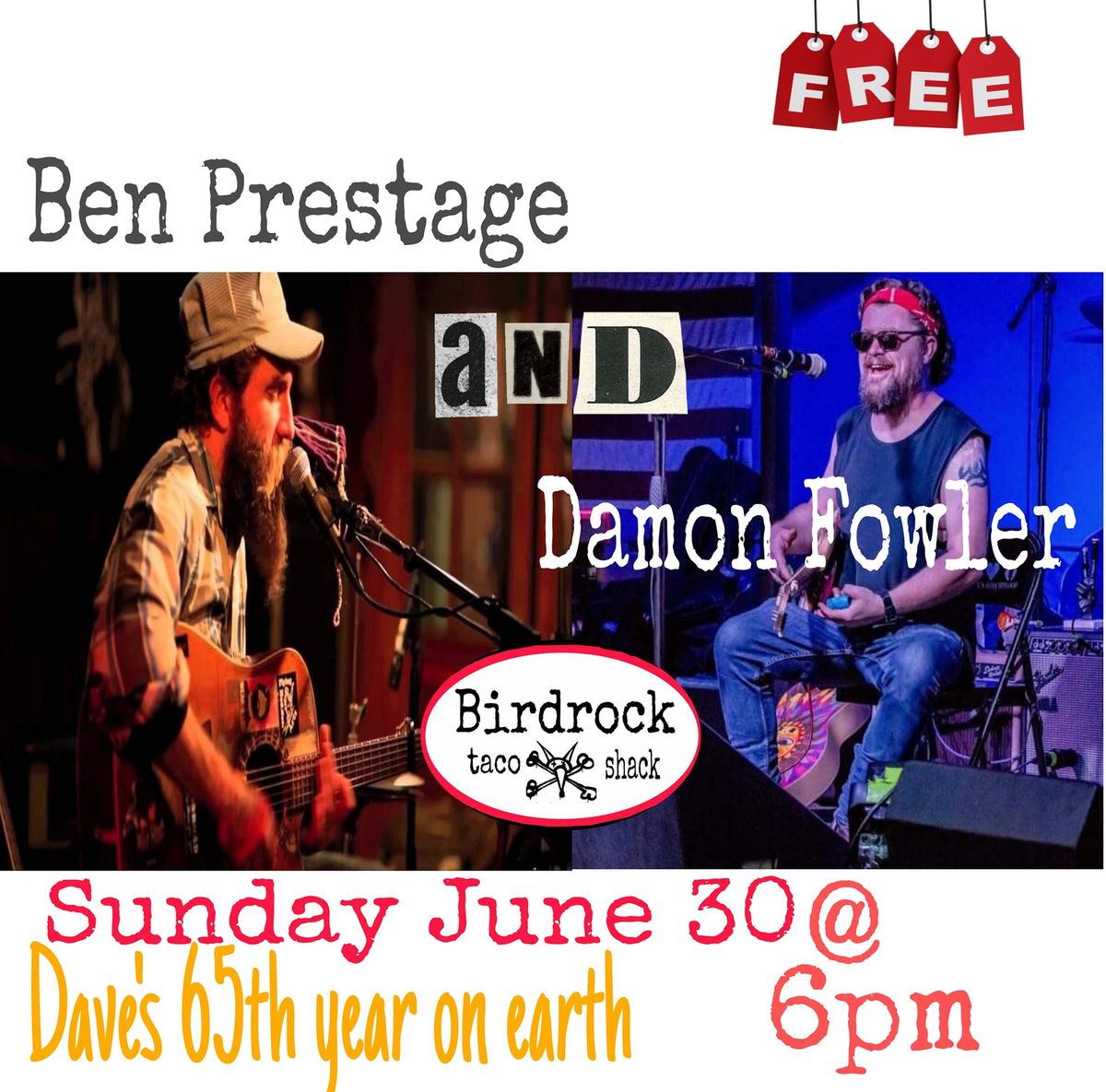 Damon Fowler & Ben Prestage - Birdrock Taco Shack, Bradenton, FL - Free Show!