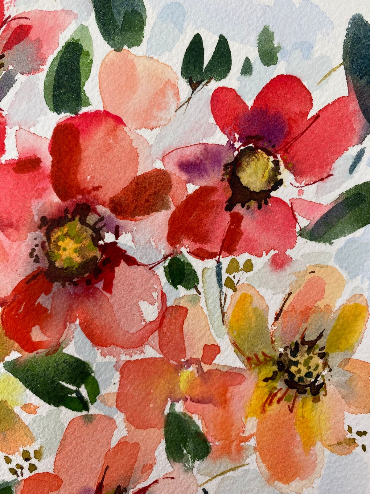 Watercolour Florals and Ink and\u2026 Christmas Gin