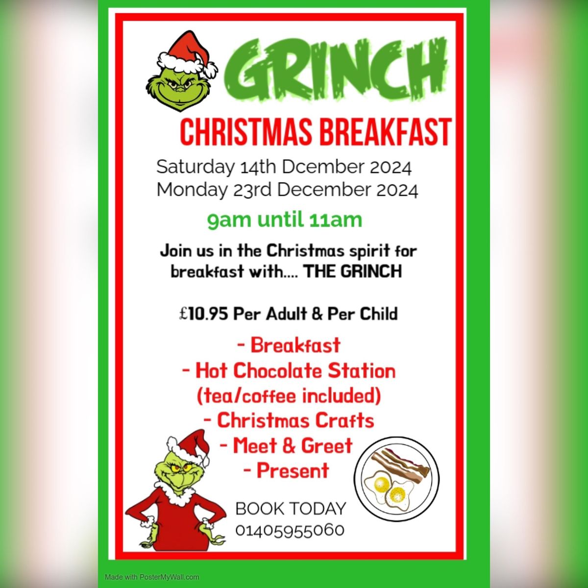 \ud83e\udd53 BREAKFAST WITH THE GRINCH\ud83e\udd53