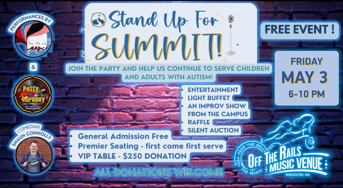 Stand Up for Summit! \u2014 Fundraiser to Support Young Adults with Autism