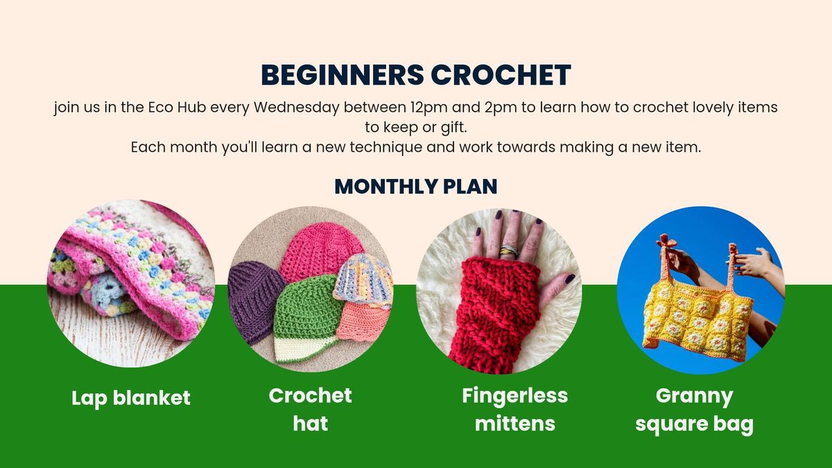 Beginners crochet - fingerless mittens