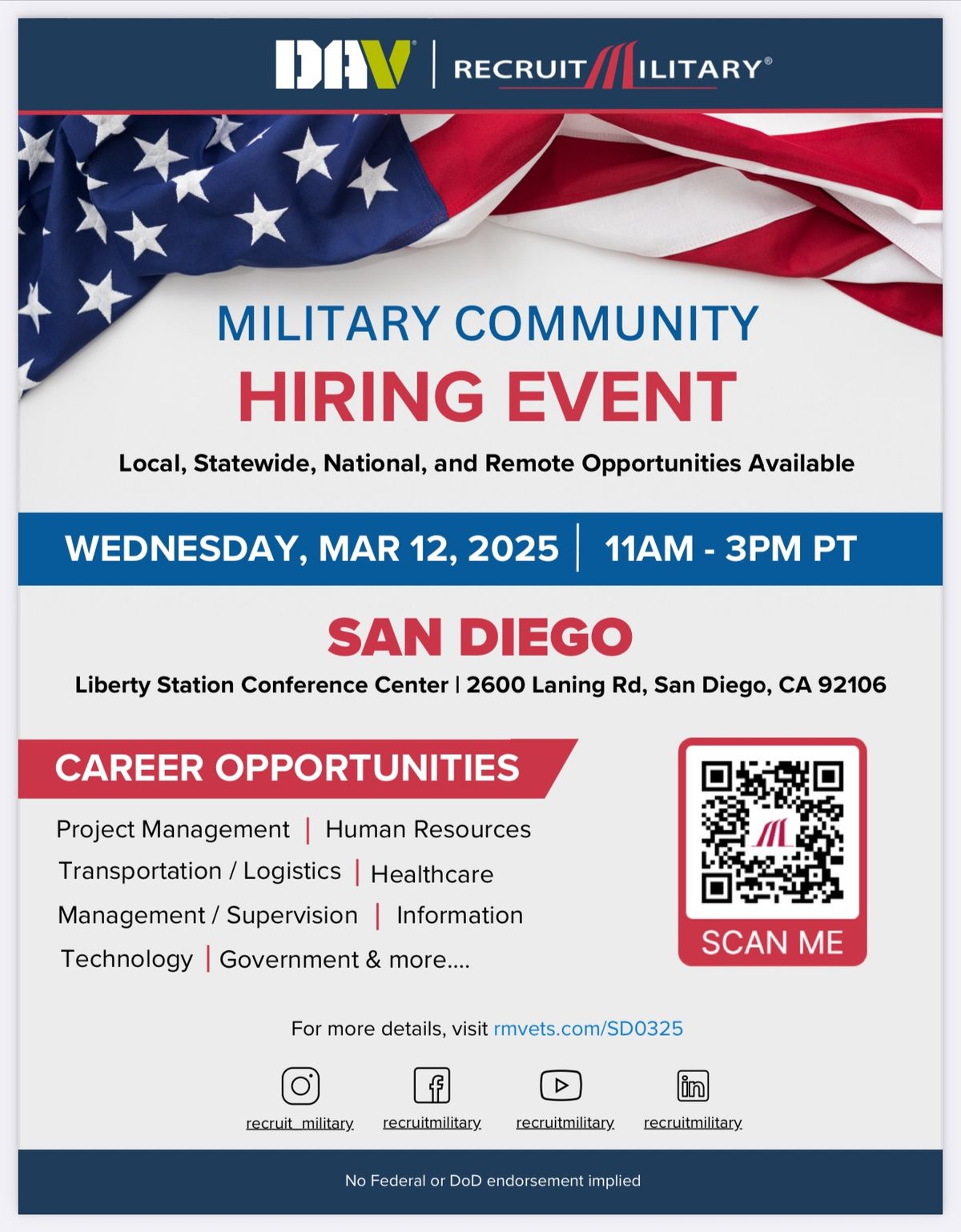 Recruit Military San Diego Veterans Job Fair