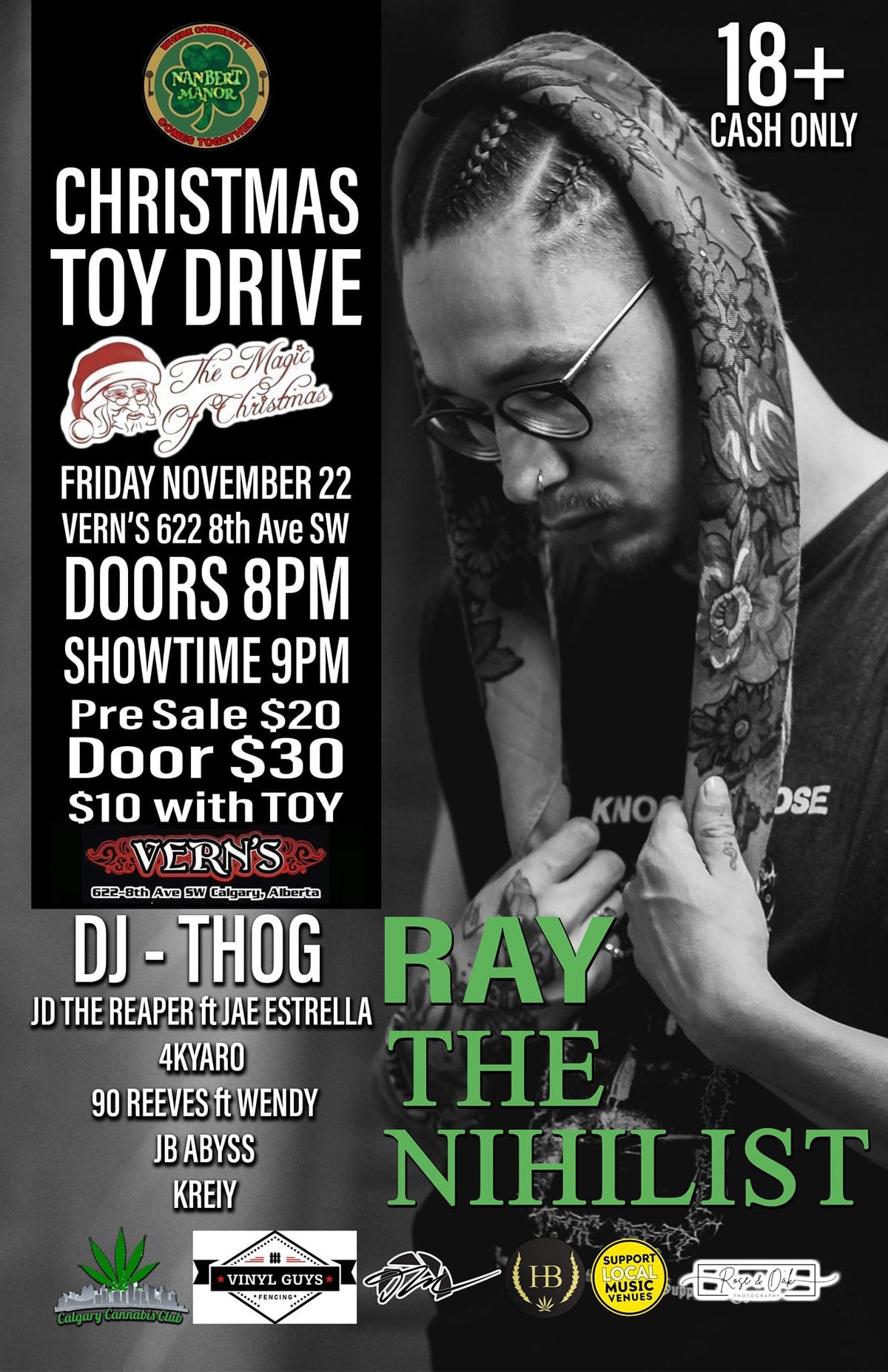 Nanbert Manor Presents Christmas Toy Drive with Ray The Nihilist