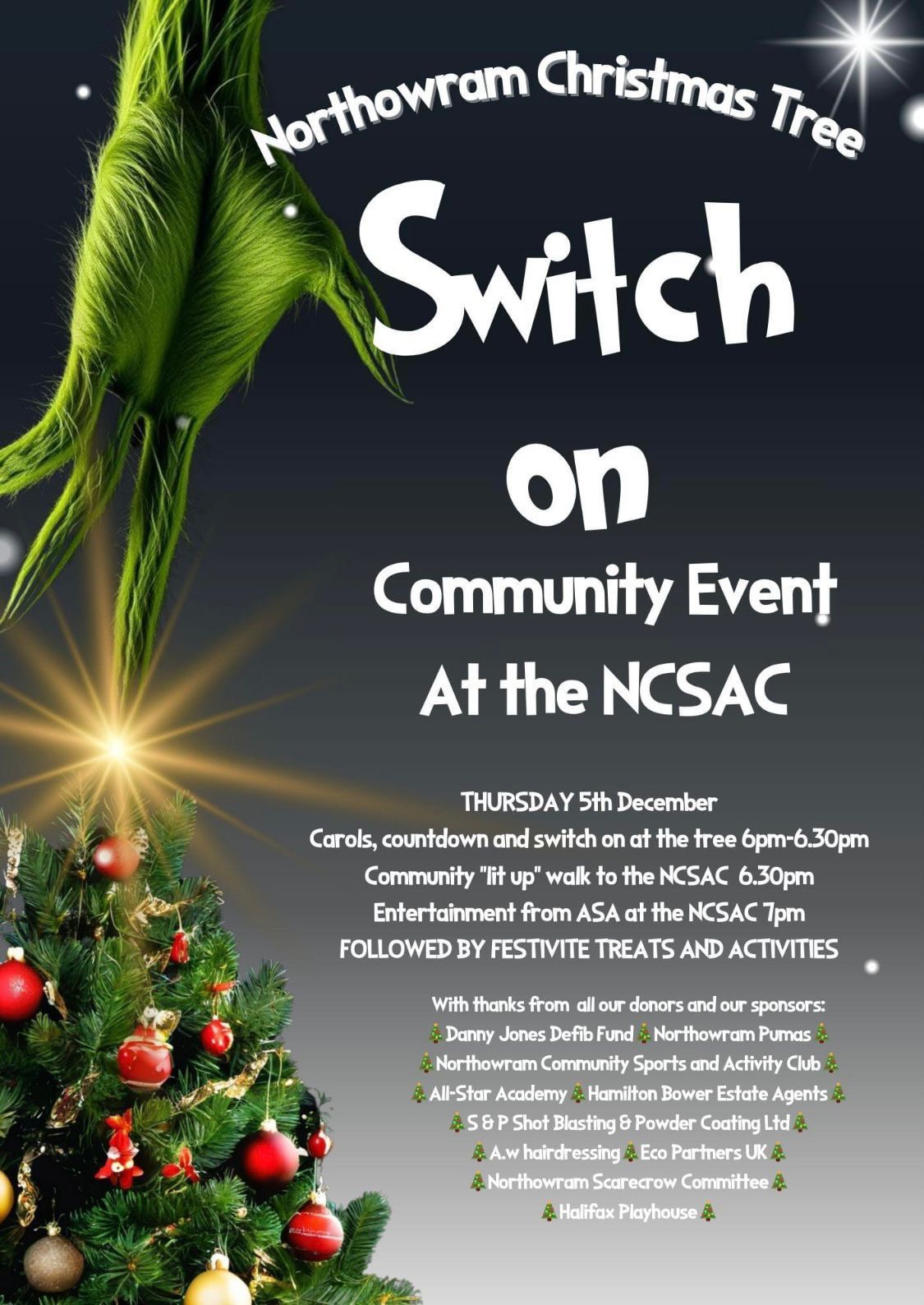 Northowram Christmas Tree Switch On