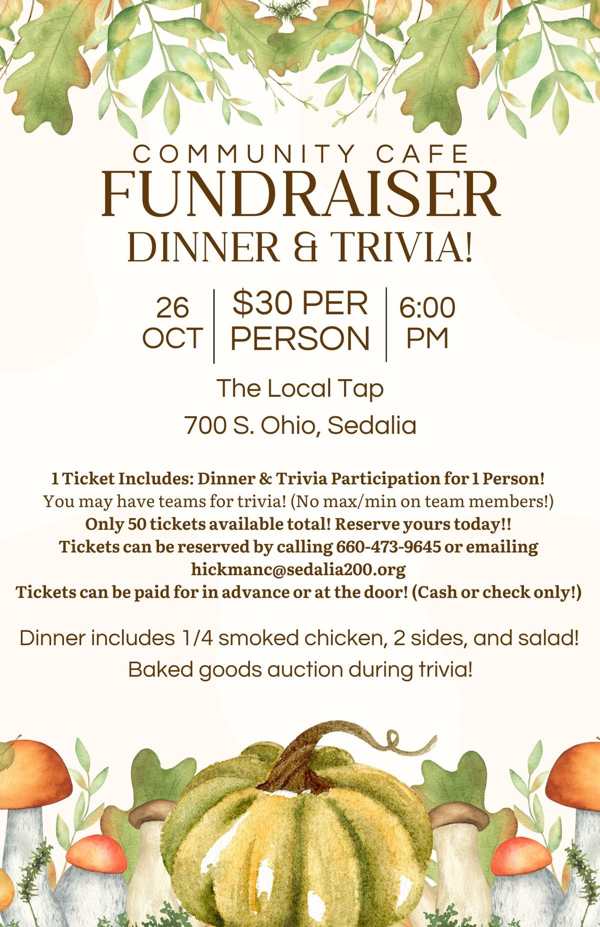 Community Cafe Fundraiser at The Local Tap