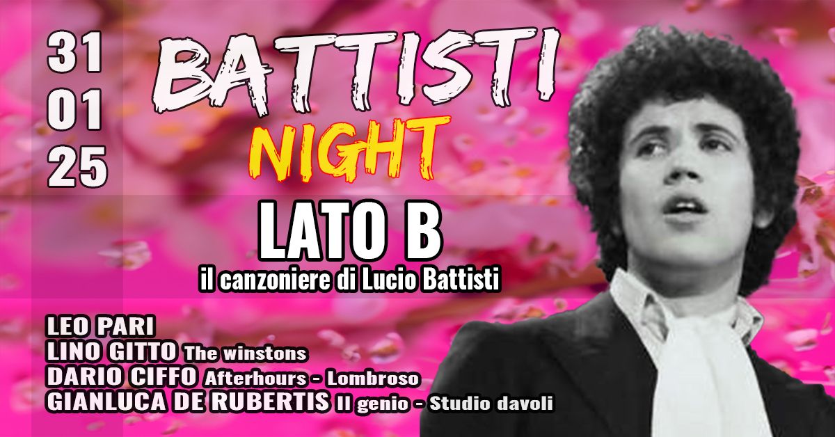 BATTISTI NIGHT con il concerto dei LATO B