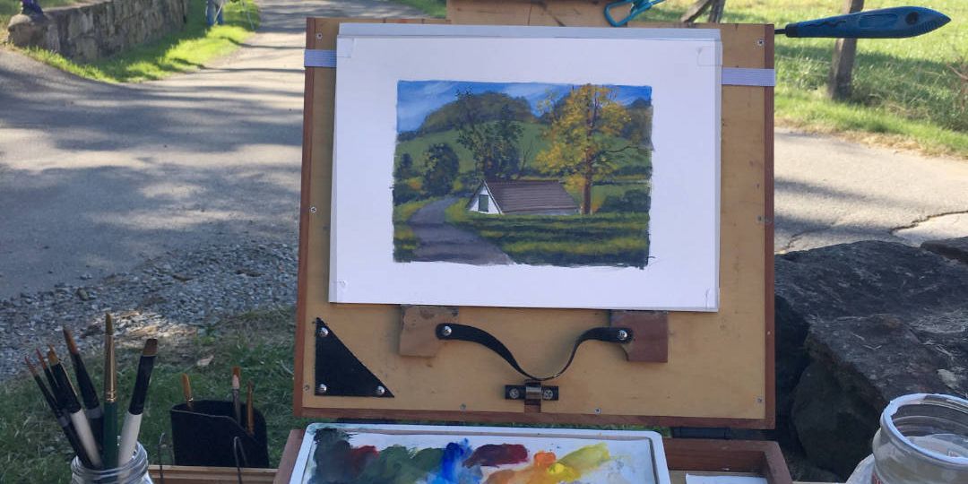  Fall Plein Air Painting in Gouache