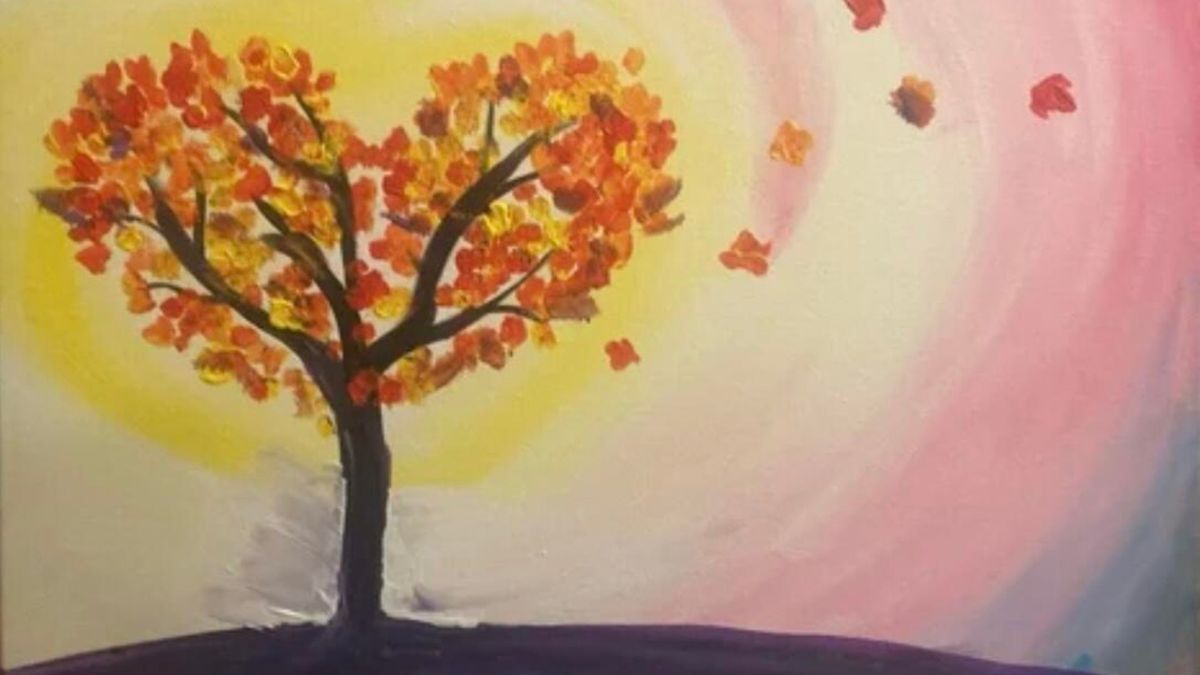 Camp LUCK Heart Moms Paint Night \u2013 Fall Heart Tree 