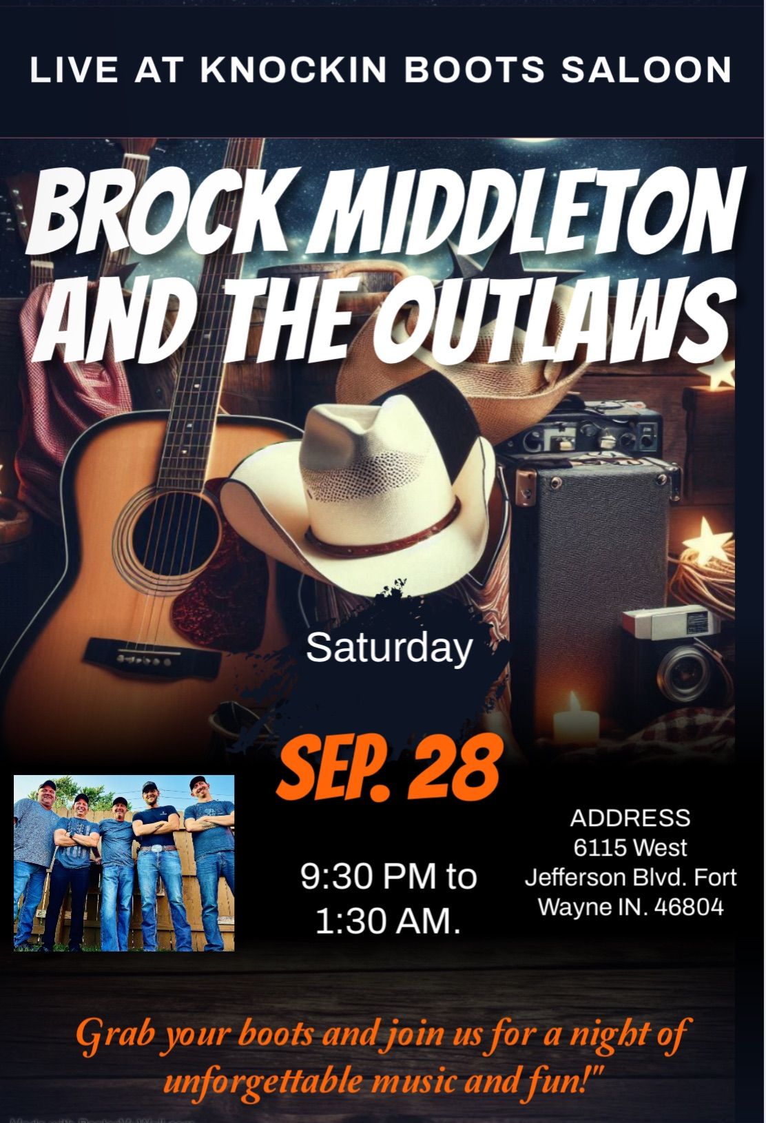 Brock Middleton and the Outlaws Live at Knockin Boots Saloon